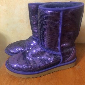 Purple sparkle Uggs